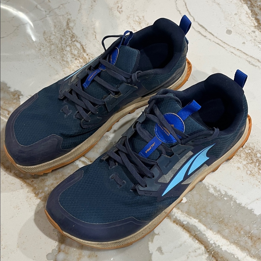 Altra Trail Shoes with Blue and Tan Highlights